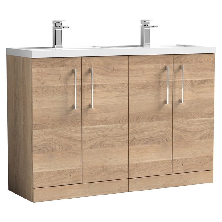 Arno 1200mm Freestanding Cupboard Double Sink Vanity Units