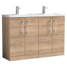 Arno 1200mm Freestanding Cupboard Double Sink Vanity Units