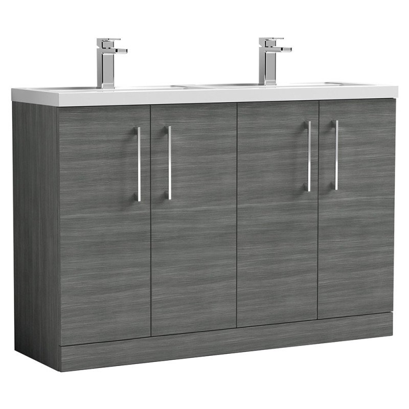 Arno 1200mm Freestanding Cupboard Double Sink Vanity Units