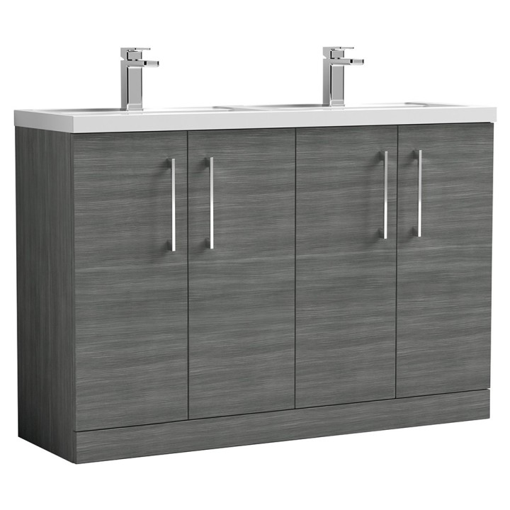 Arno 1200mm Freestanding Cupboard Double Sink Vanity Units