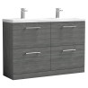 Arno 1200mm Freestanding Double Drawer Double Sink Vanity Units