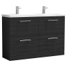 Arno 1200mm Freestanding Double Drawer Double Sink Vanity Units