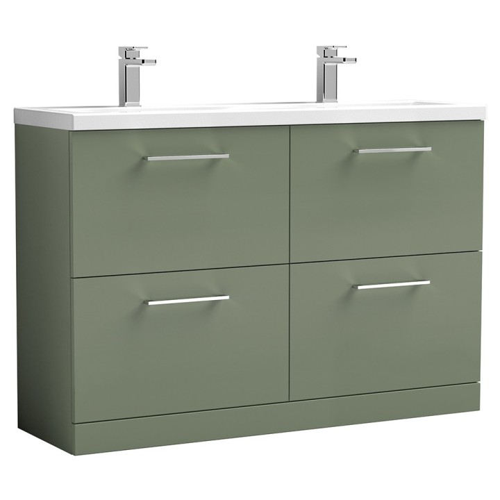 Arno 1200mm Freestanding Double Drawer Double Sink Vanity Units