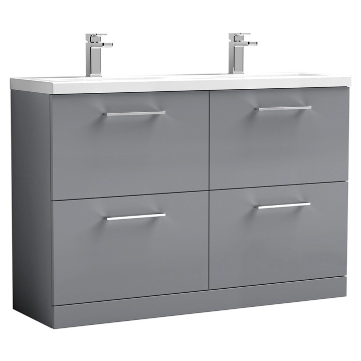 Arno 1200mm Freestanding Double Drawer Double Sink Vanity Units