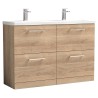 Arno 1200mm Freestanding Double Drawer Double Sink Vanity Units