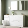 Arno 1200mm Freestanding Double Drawer Double Sink Vanity Units