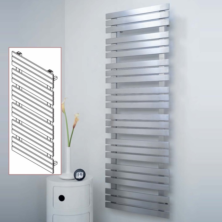 Aeon "Kaptan" Designer Brushed Stainless Steel Towel Rails ( Sizes)