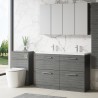 Arno 1200mm Freestanding Double Drawer Double Sink Vanity Units