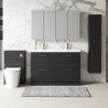 Arno 1200mm Freestanding Double Drawer Double Sink Vanity Units
