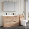 Arno 1200mm Freestanding Double Drawer Double Sink Vanity Units