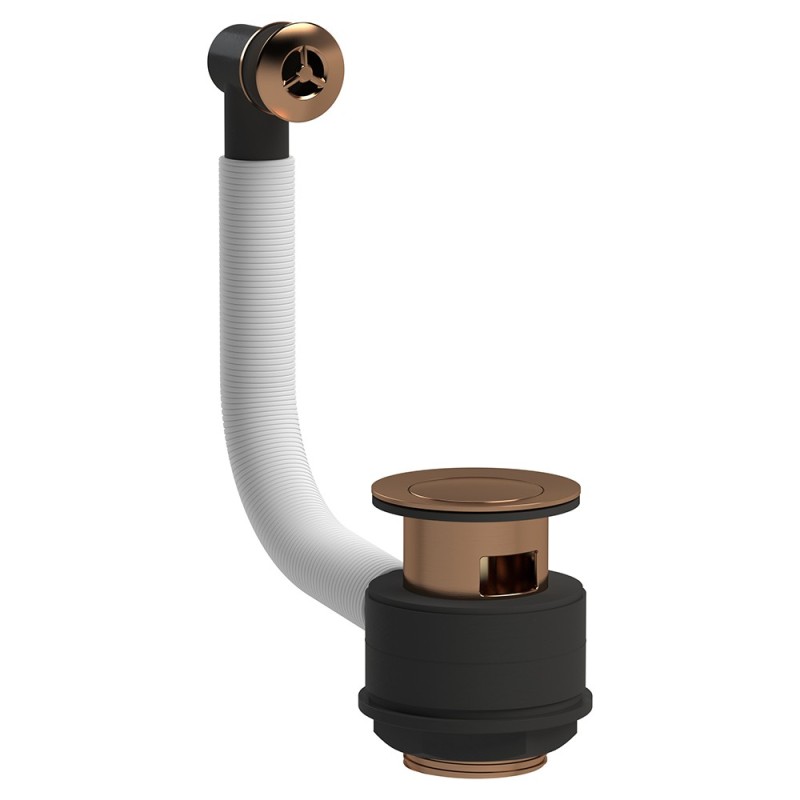 Stone Basin Waste with Overflow - Brushed Bronze