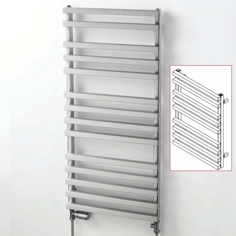 Aeon "Cengiz" Designer Brushed Stainless Steel Towel Rails (3 Sizes)