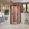 Matt Black Lucie 8mm Quadrant Shower Enclosures - 2 Sizes Matt Black Lucie 8mm Quadrant Shower Enclosures - 2 Sizes