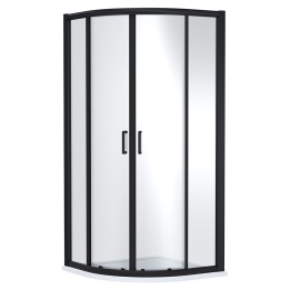 Matt Black Lucie 8mm Quadrant Shower Enclosures - 2 Sizes
