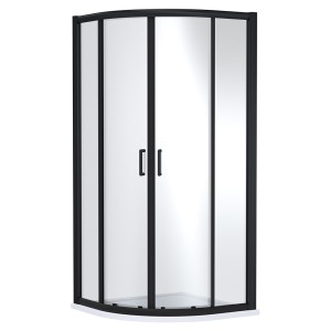 Matt Black Lucie 8mm Quadrant Shower Enclosures - 2 Sizes