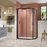 Matt Black Lucie 8mm Offset Quadrant Shower Enclosure - 1200mm (L) x 800mm (W)