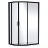 Matt Black Lucie 8mm Offset Quadrant Shower Enclosure - 1200mm (L) x 800mm (W)