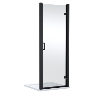 Matt Black Lucie 8mm Hinged Shower Doors 800mm or 900mm (w)