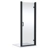 Matt Black Lucie 8mm Hinged Shower Doors 800mm or 900mm (w)