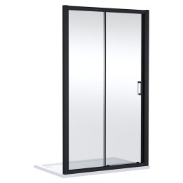 Matt Black Lucie 8mm Single Sliding Shower Doors 1200mm to 1700mm (w) - 3 Sizes