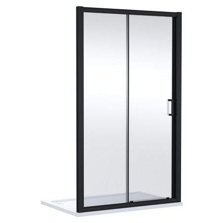 Matt Black Lucie 8mm Single Sliding Shower Doors 1200mm to 1700mm (w) - 3 Sizes