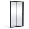 Matt Black Lucie 8mm Single Sliding Shower Doors 1200mm to 1700mm (w) - 3 Sizes