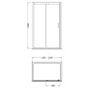 Matt Black Lucie 8mm Single Sliding Shower Doors 1200mm to 1700mm (w) - 3 Sizes