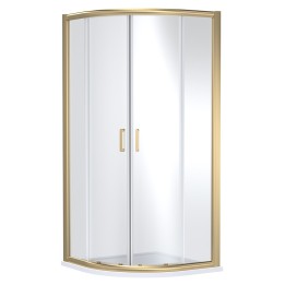 Brushed Brass Lucie 8mm Quadrant Shower Enclosures - 2 Sizes