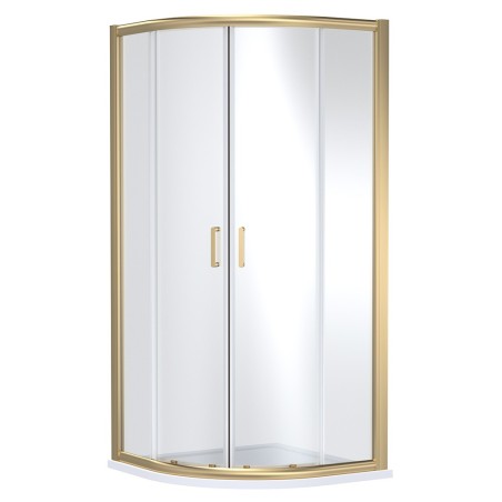 Brushed Brass Lucie 8mm Quadrant Shower Enclosures - 2 Sizes