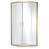 Brushed Brass Lucie 8mm Quadrant Shower Enclosures - 2 Sizes Brushed Brass Lucie 8mm Quadrant Shower Enclosures - 2 Sizes