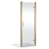 Brushed Brass Lucie 8mm Hinged Shower Doors 800mm or 900mm (w)