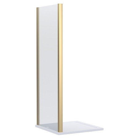 800mm to 1000mm (w) Lucie Brushed Brass 8mm Side Panels for Shower Enclosures - 3 Sizes