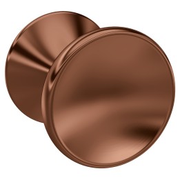 Brushed Bronze Indented Round Knob - 30mm (w) x 30mm (h) x 29mm (d)