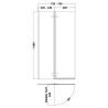 Chrome Square Hinged Shower Bath Screen 760mm(w) x 1400mm(h) - 5mm Glass Chrome Square Hinged Shower Bath Screen 760mm(w) x 1400mm(h) - 5mm Glass