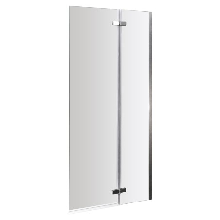 Chrome Square Hinged Bath Screen 750mm(w) x 1400mm(h) - 5mm Glass