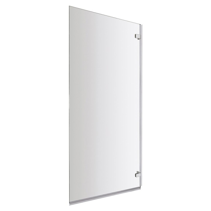 Chrome Square Hinged Bath Screen 782mm(w) x 1410mm(h) - 5mm Glass