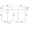 Mayford Gloss White Wall Hung 450mm (w) x 595mm (h) x 330mm (d) Cabinet & Basin
