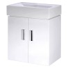 Mayford Gloss White Wall Hung 450mm (w) x 595mm (h) x 330mm (d) Cabinet & Basin