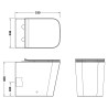 Orlen Rimless Back To Wall Toilet Pan & Soft Close Seat - Technical Drawing