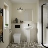 Orlen Rimless Back To Wall Toilet Pan & Soft Close Seat - Insitu