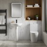 Fenton Rimless Close Coupled Open Back Toilet & Slim Soft Close Seat