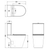 Fenton Rimless Close Coupled Open Back Toilet & Slim Soft Close Seat