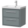 Lille 600mm Wall Hung Double Drawer Vanity Units