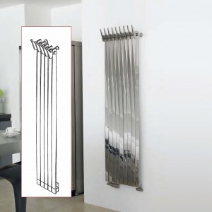 Aeon "Clipper" Designer Brushed & Polished Stainless Steel Radiator (3 Sizes)