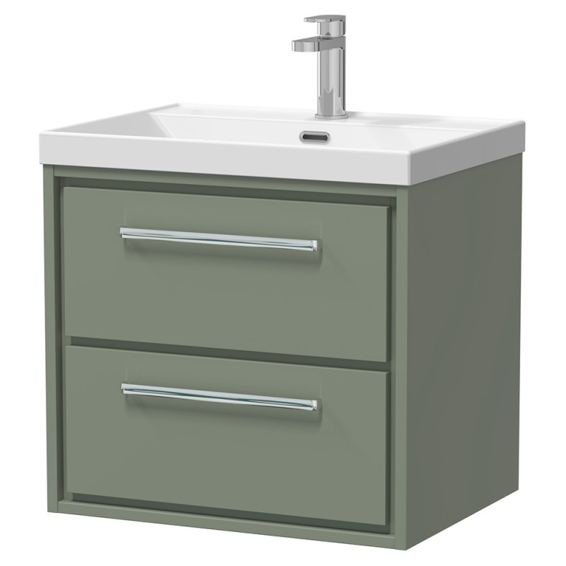 Lille 600mm Wall Hung Double Drawer Vanity Units
