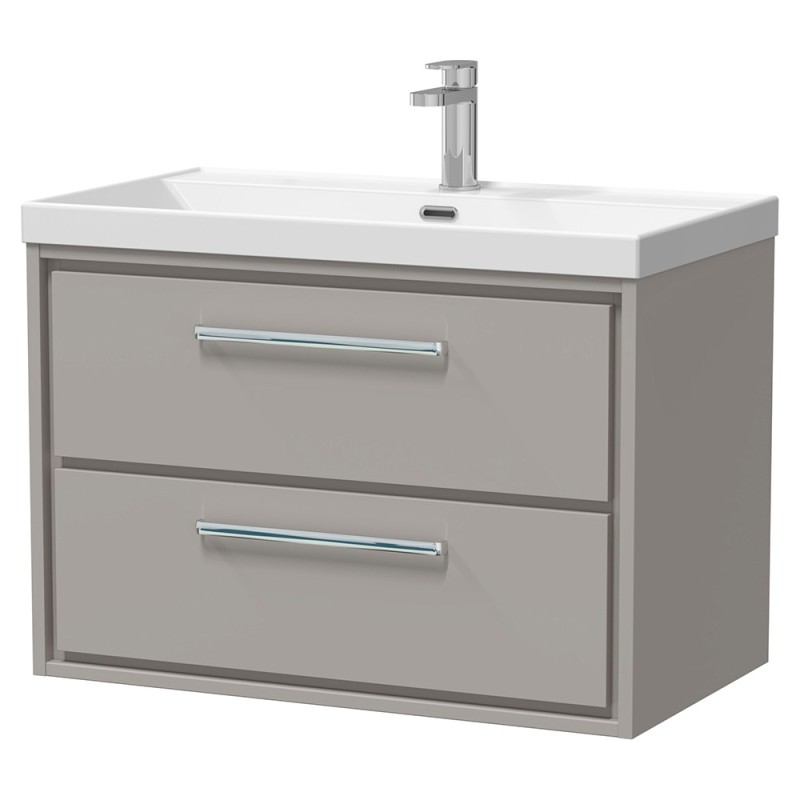 Lille 800mm Wall Hung Double Drawer Vanity Units