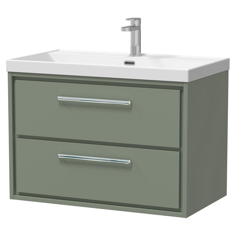 Lille 800mm Wall Hung Double Drawer Vanity Units