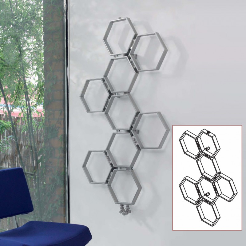 Aeon "Honeycomb" Designer Brushed Stainless Steel Radiator (4 Sizes)