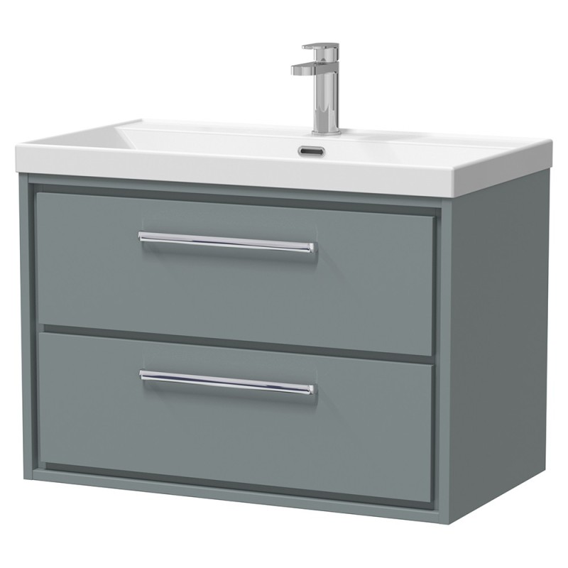 Lille 800mm Wall Hung Double Drawer Vanity Units