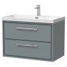 Lille 800mm Wall Hung Double Drawer Vanity Units